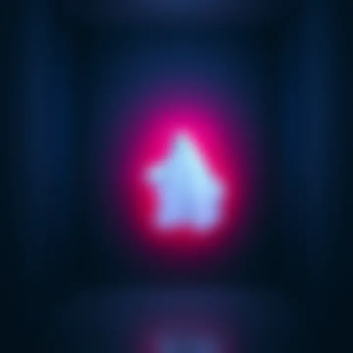 A translucent ghost figure appearing to move through a solid wall in a dimly lit room.