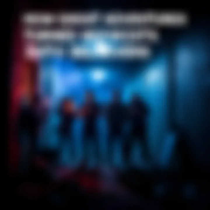 The crew from Ghost Adventures using equipment in a dark abandoned building during a paranormal investigation.