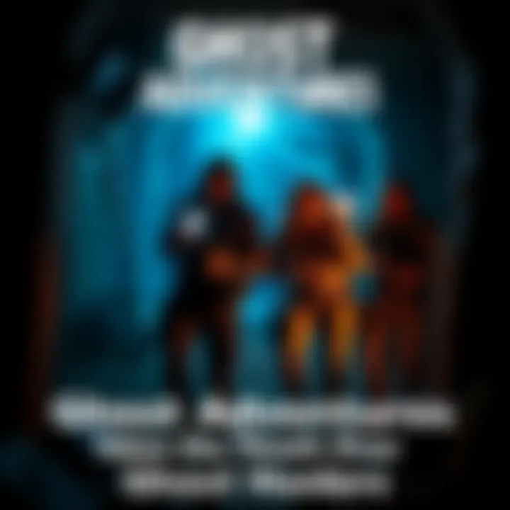 Ghost Adventures Crew Investigating The Ghost Adventures team exploring a dark, spooky location with flashlights and equipment.