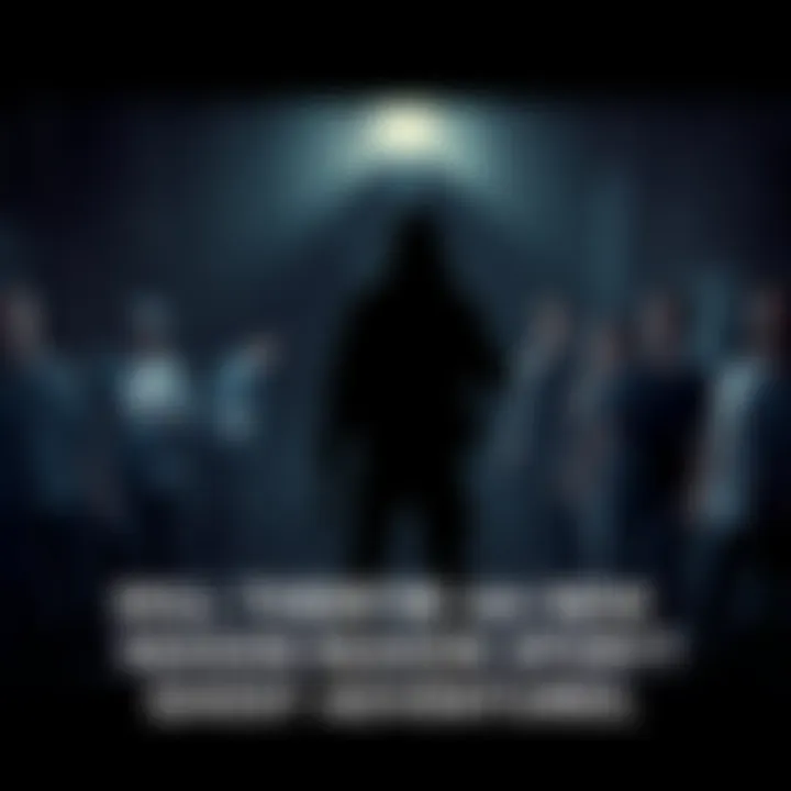 The Ghost Adventures crew exploring a dark, spooky site with flashlights at night
