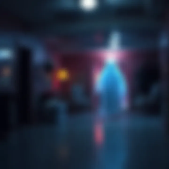 A ghostly figure resembling a child seen in a dimly lit funeral home after hours, captured on security camera footage.