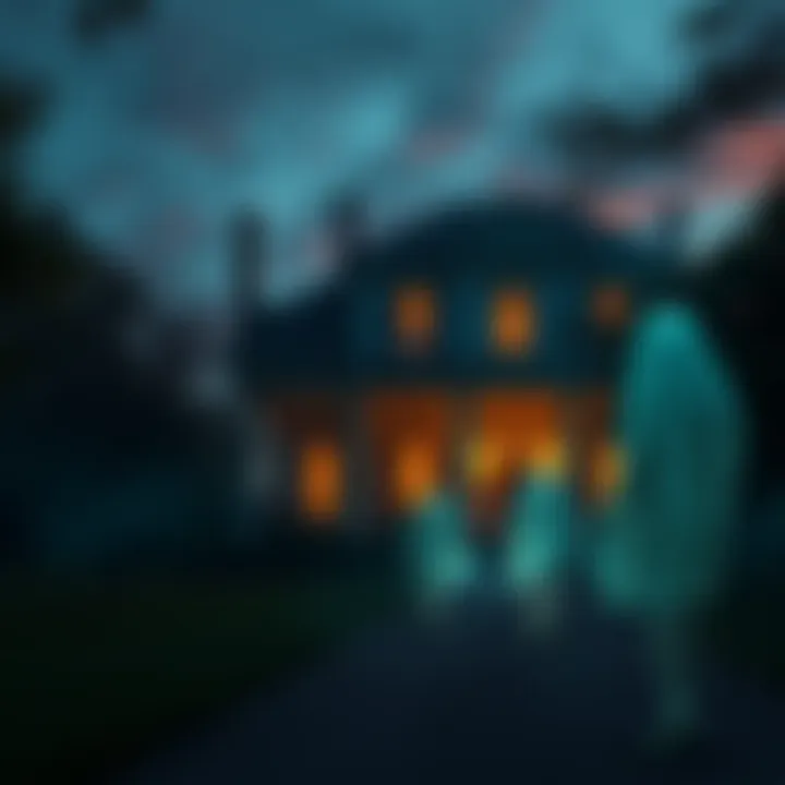 Ghost Children at Myrtles Plantation Ethereal figures of children appearing in the background of Myrtles Plantation at dusk
