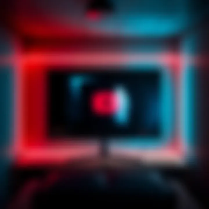 A screen showing a ghostly figure captured in a dark room on YouTube