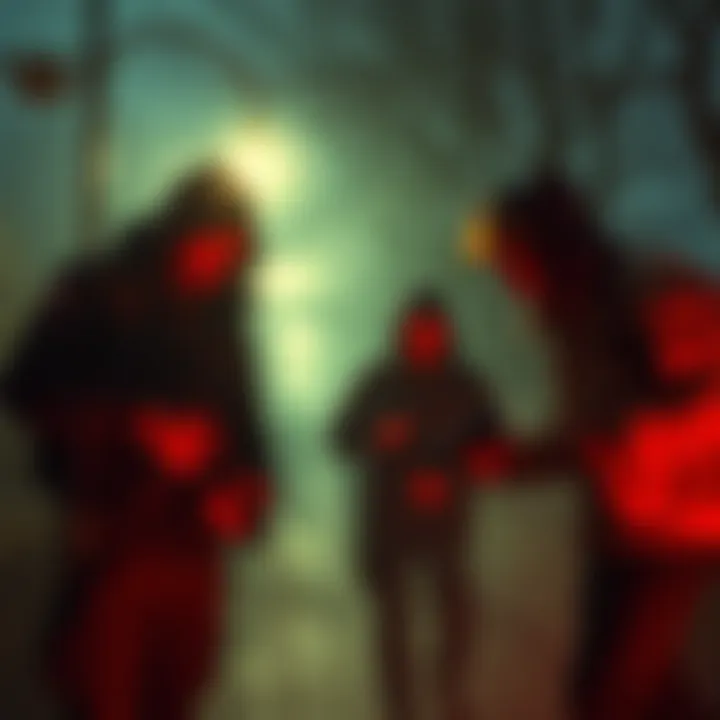 Ghost hunters using equipment amidst noisy groups at Waverly Hills