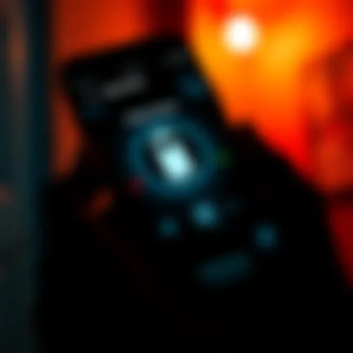 An iPhone displaying the GhostTDS app for ghost hunting, with ghost detection indicators on the screen