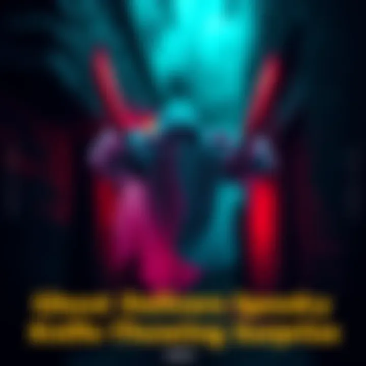 A ghostly figure is seen in a dark alley, throwing knives with a spooky atmosphere.