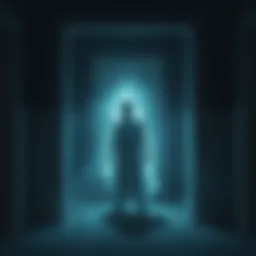 A ghostly figure captured in a dimly lit room, with a faint outline that intrigues onlookers.