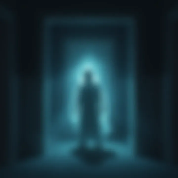 A ghostly figure captured in a dimly lit room, with a faint outline that intrigues onlookers.