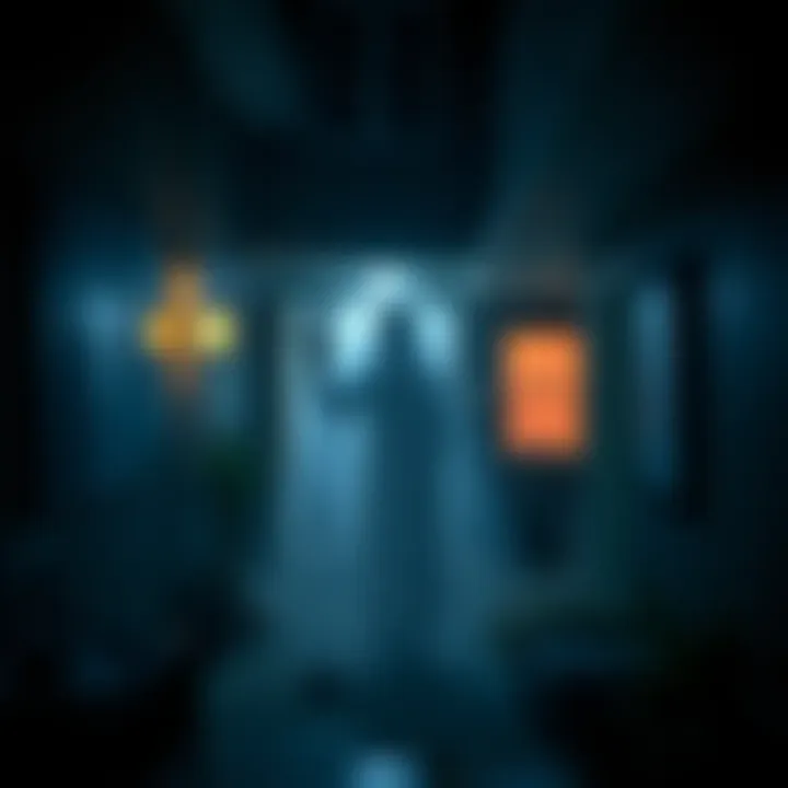 A still from a video showing a ghostly figure in an Airbnb, stirring discussion about paranormal activity.