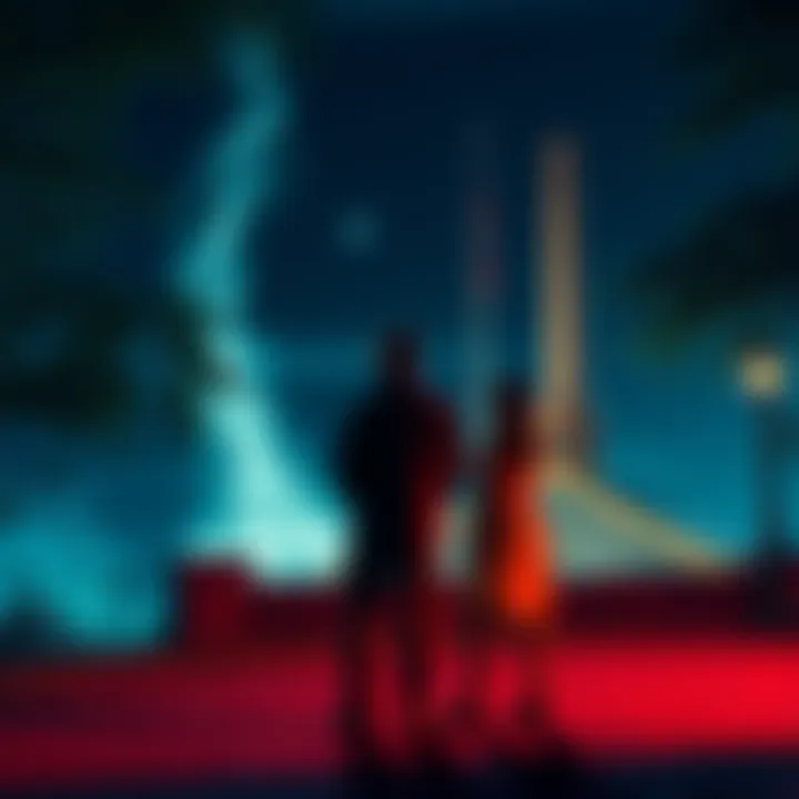 A couple on a ghost tour in Gettysburg, Pennsylvania, standing near a historic site with a bell ringing mysteriously at night.