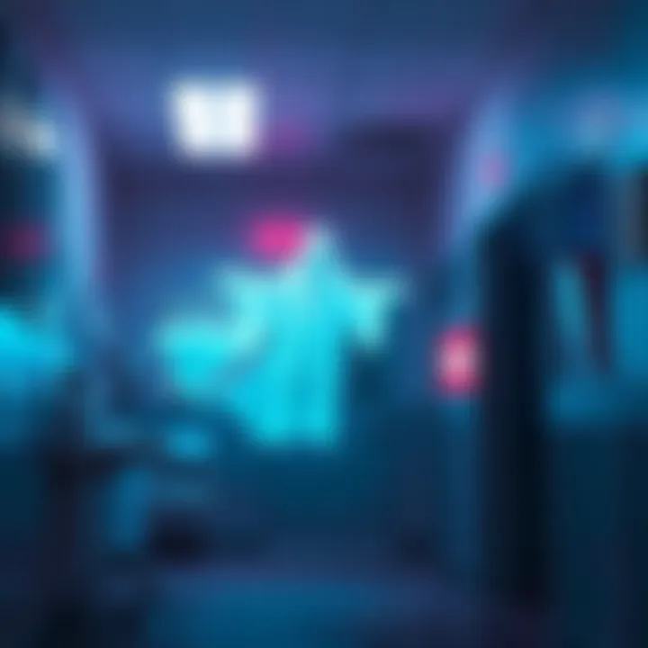 A ghostly figure appears in a veterinary clinic, surprising staff and visitors.