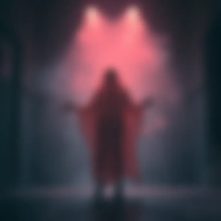 A translucent ghostly figure stands in a dimly lit room, with wisps of ethereal energy surrounding it, evoking curiosity about its existence.