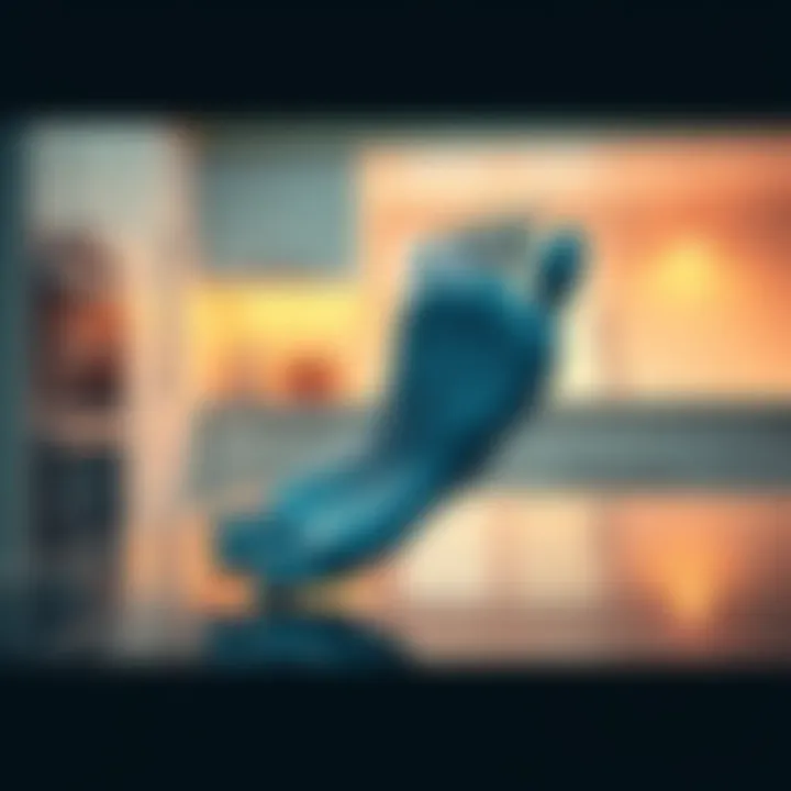 A large, human-like footprint with claw-like toes on a glass kitchen floor, raising questions about its origin.