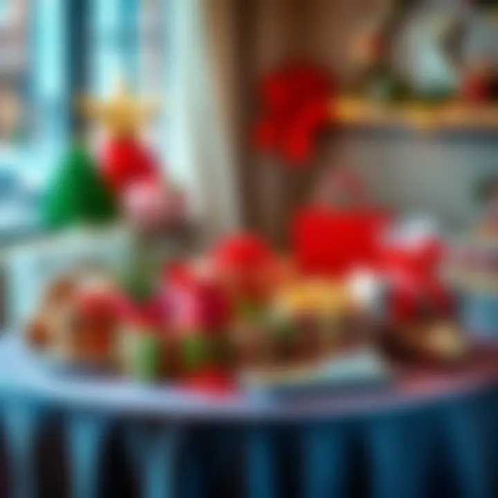 A table set with various gifts and creative swag bags, showcasing unique gifting ideas in Xenia.