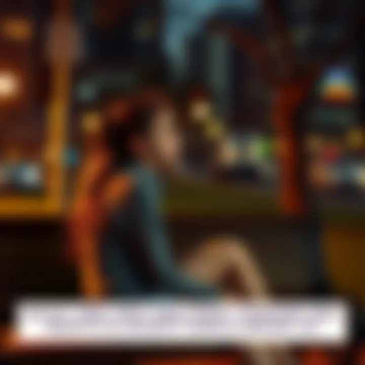 A girl sitting on a bench, looking pensive as she reflects on her feelings for a friend after a month apart.