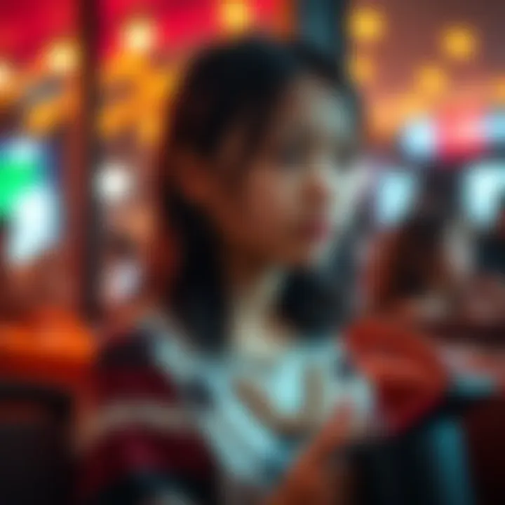 A girl looks thoughtful while holding her phone, reminiscing about a Scorpio friend crush after a Snapchat reconnection.