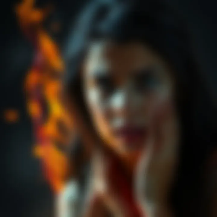 Girl under spiritual distress A girl looking distressed while experiencing a spiritual disturbance, symbolizing the challenge of dealing with a black magic entity.