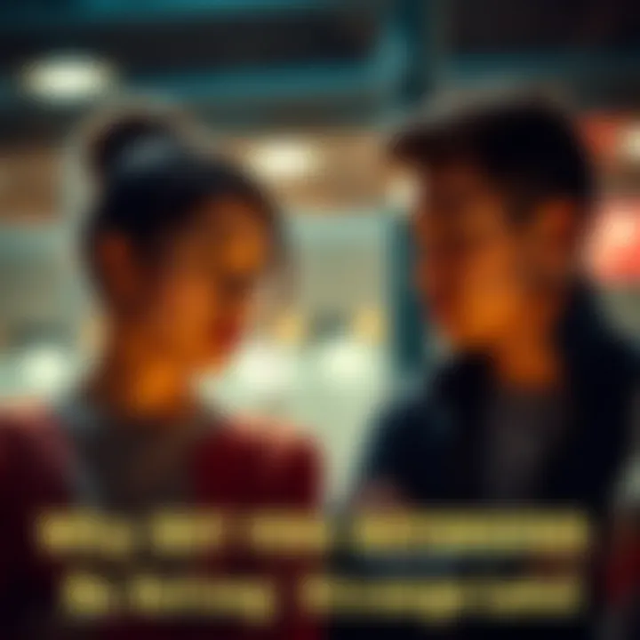 A young woman looks worried while discussing with her boyfriend, who appears distant and distracted