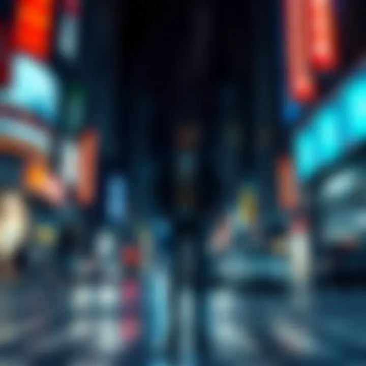 A person standing in a busy street, looking confused as objects around them appear to glitch or distort, symbolizing a challenge to their perception of reality