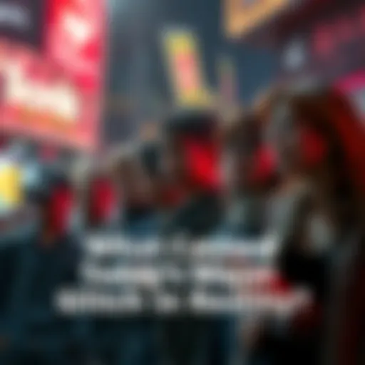 A group of people looking confused while experiencing strange events around them, representing a glitch in reality.