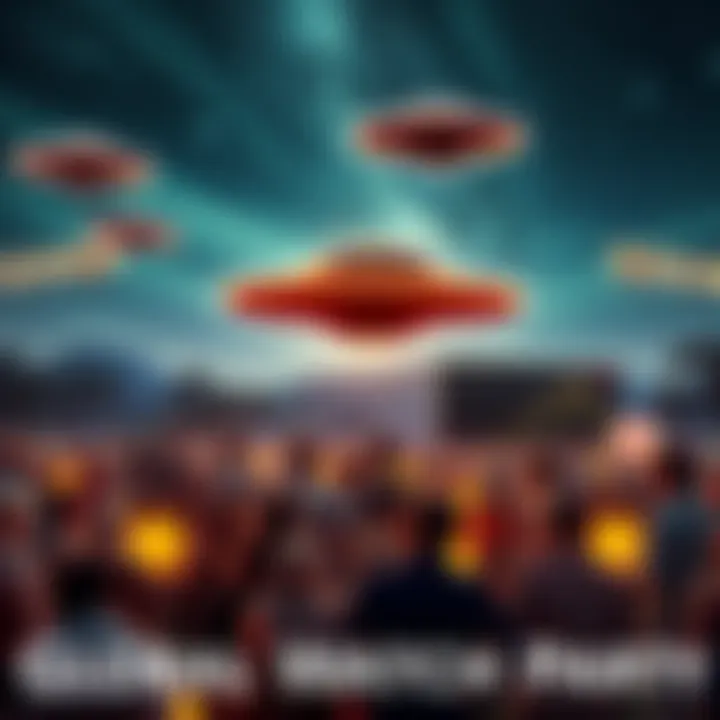 People gathering for a watch party to view The Age of Disclosure, discussing its potential for clean energy advancements.