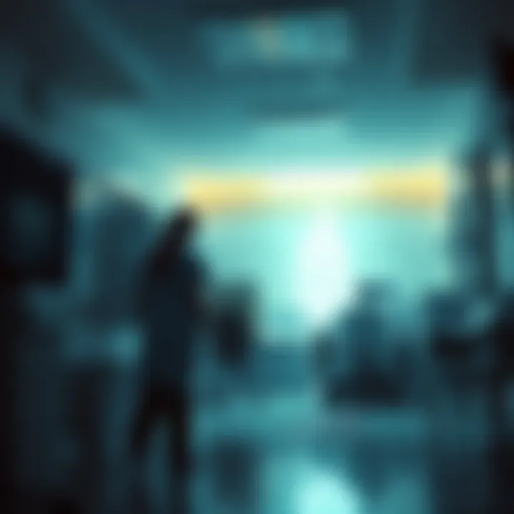 A glowing entity appears in a hospital room, providing comfort to a staff member during a stressful moment.