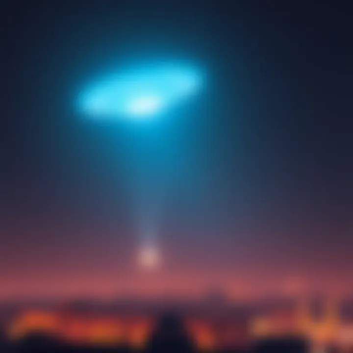 A strange glowing orb in the sky above Karaj, Iran, just before airstrikes, changing colors and moving quickly.