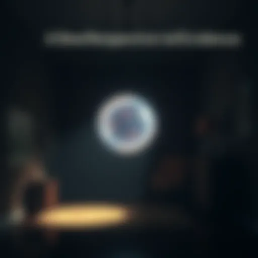 A mysterious glowing orb hovers in a dimly lit room, casting light on surrounding objects, suggesting a paranormal presence.