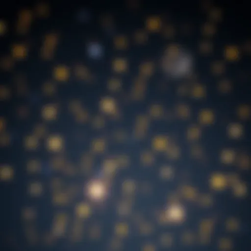 A serene night sky filled with glowing orbs, symbolizing a transformative experience. The scene evokes a sense of wonder and spirituality.