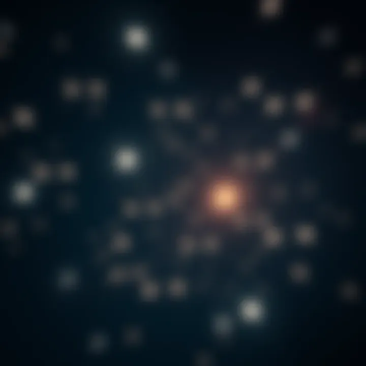 Bright, glowing orbs illuminating the dark sky, captivating onlookers below.