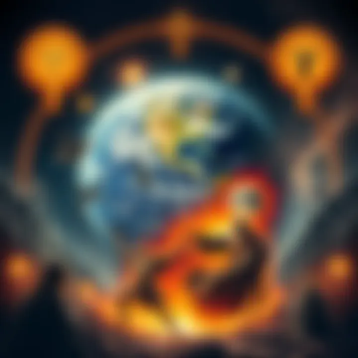 Gnostic Symbols and Biblical Imagery A collage depicting Gnostic symbols alongside scenes from the Bible, illustrating themes of control and manipulation.