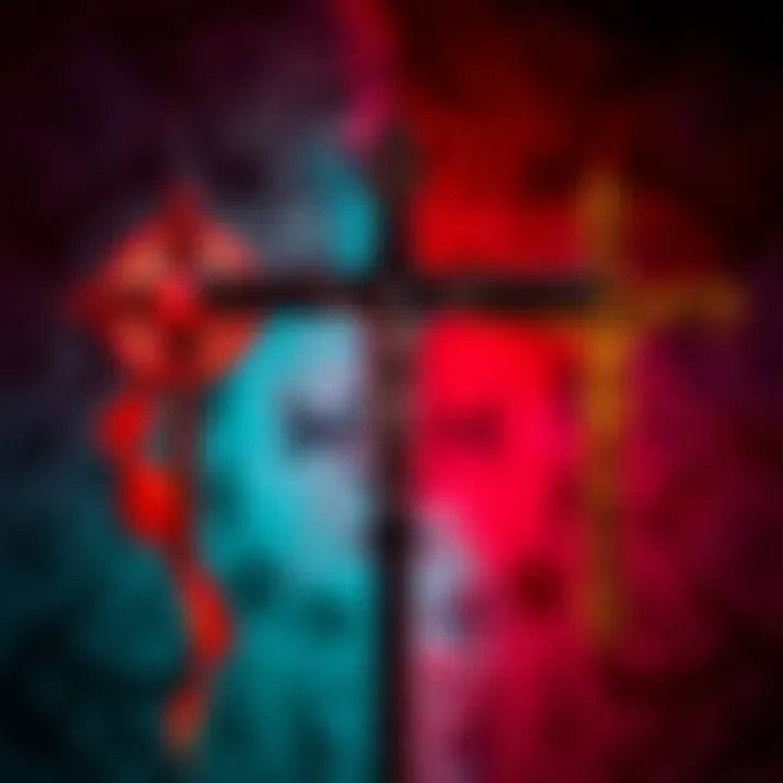 Gnostic and Christian symbols A contrast between Gnostic symbols and Christian crosses, illustrating the difference in beliefs.