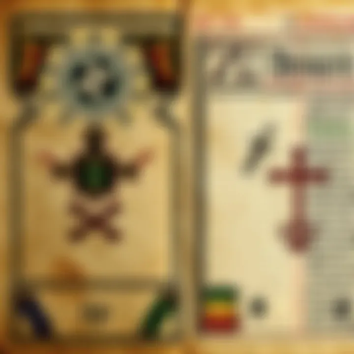 Gnostic Gospels and Canonical Texts A visual comparison of gnostic gospels and canonical texts, showcasing ancient manuscripts and symbols of early Christianity.