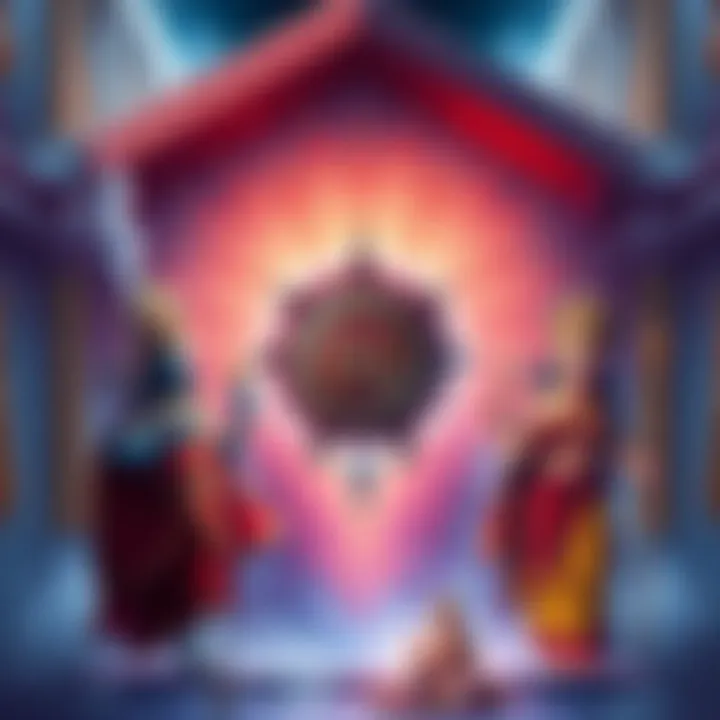 An illustration showing a Gnostic symbol alongside Hindu gods, highlighting the contrast in beliefs between Gnosticism and Hinduism.