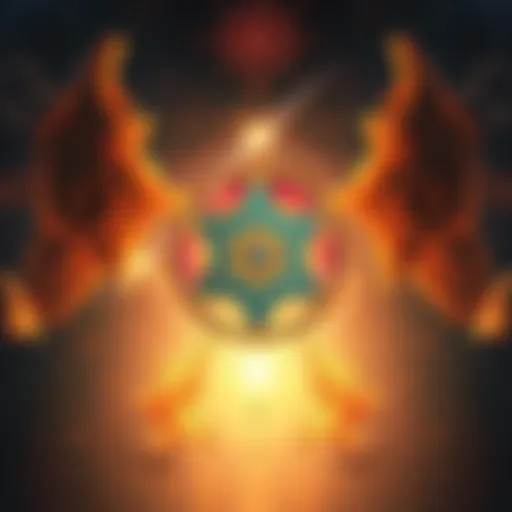 A symbolic representation of Gnosticism intertwined with elements of non-dualism, featuring geometric shapes and abstract forms that suggest unity and complexity.