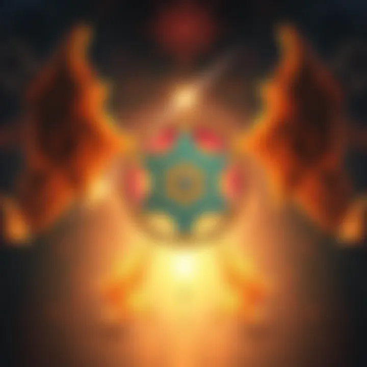 A symbolic representation of Gnosticism intertwined with elements of non-dualism, featuring geometric shapes and abstract forms that suggest unity and complexity.