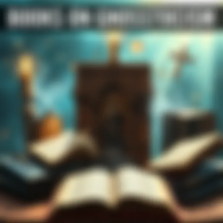 A collection of books about Gnosticism featuring key concepts and characters like Sophia and Pleroma