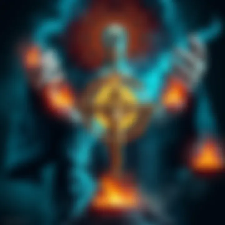 A thought-provoking visual representation of Gnosticism and Paganism, featuring symbolic elements that challenge traditional views of divinity and faith.