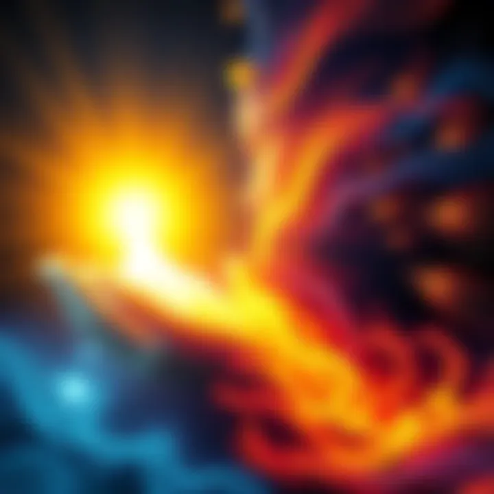 Gnosticism Spiritual Knowledge An illustration representing Gnosticism with a glowing light symbolizing spiritual knowledge and an abstract depiction of spirit and matter.