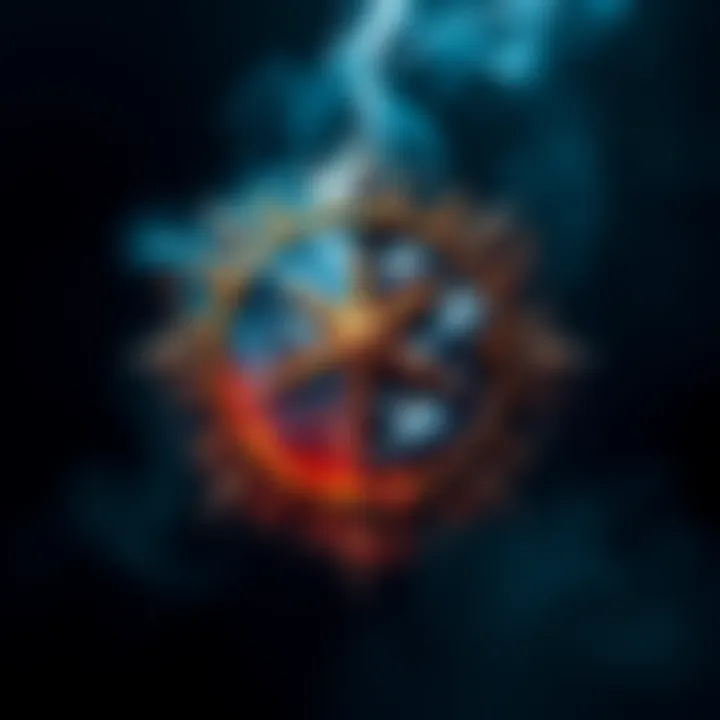 A symbolic representation of Gnosticism featuring light and dark elements to illustrate dualism