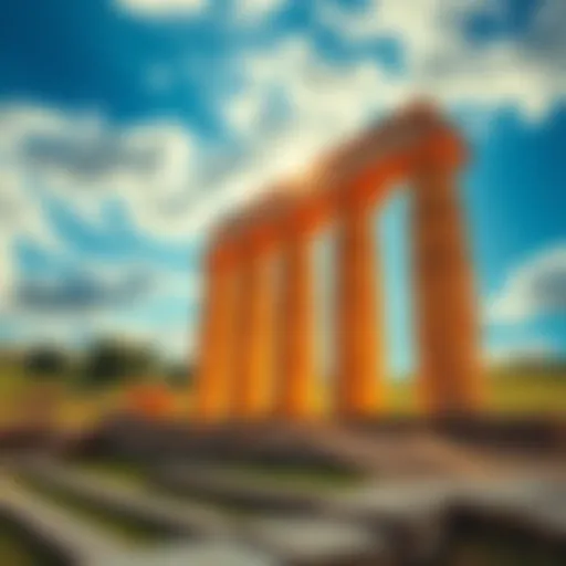 Massive stone pillars at Göbekli Tepe showcasing intricate carvings and ancient craftsmanship