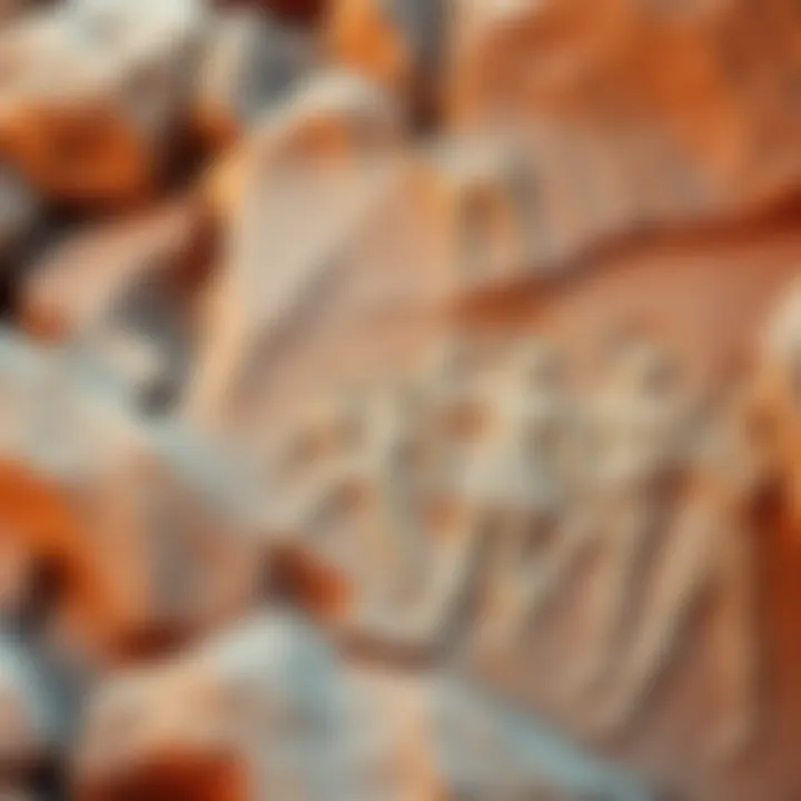 Strange human figures depicted on ancient rocks in Gobustan, Azerbaijan