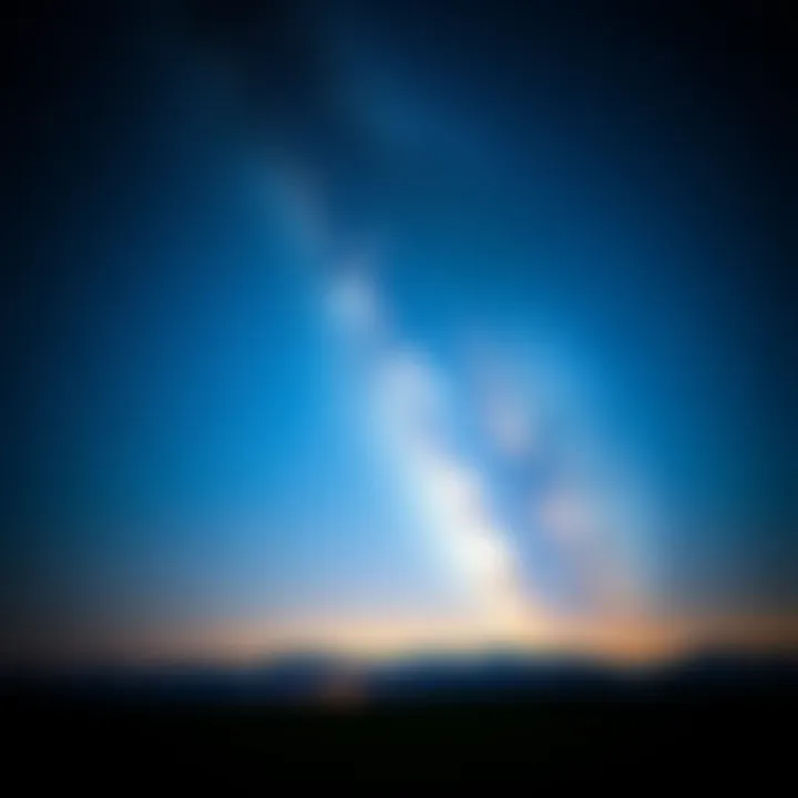 A vast night sky filled with stars over a serene landscape, symbolizing the connection between God and the universe.
