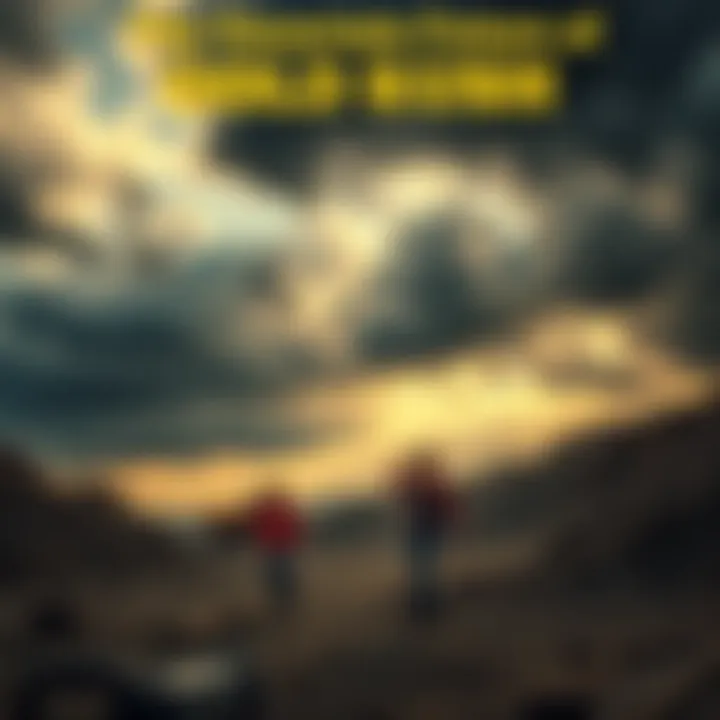 A dramatic scene of miners working under a cloudy sky, symbolizing the uncertainty around the show's future.