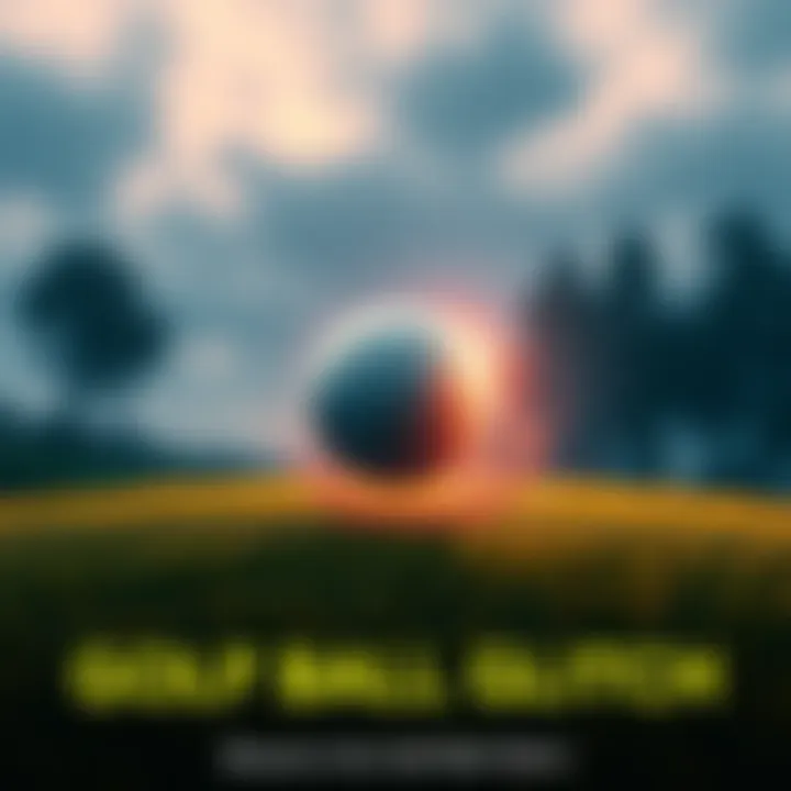 A golf ball hovering unexpectedly in mid-air on a course, representing the recent glitch causing player confusion.
