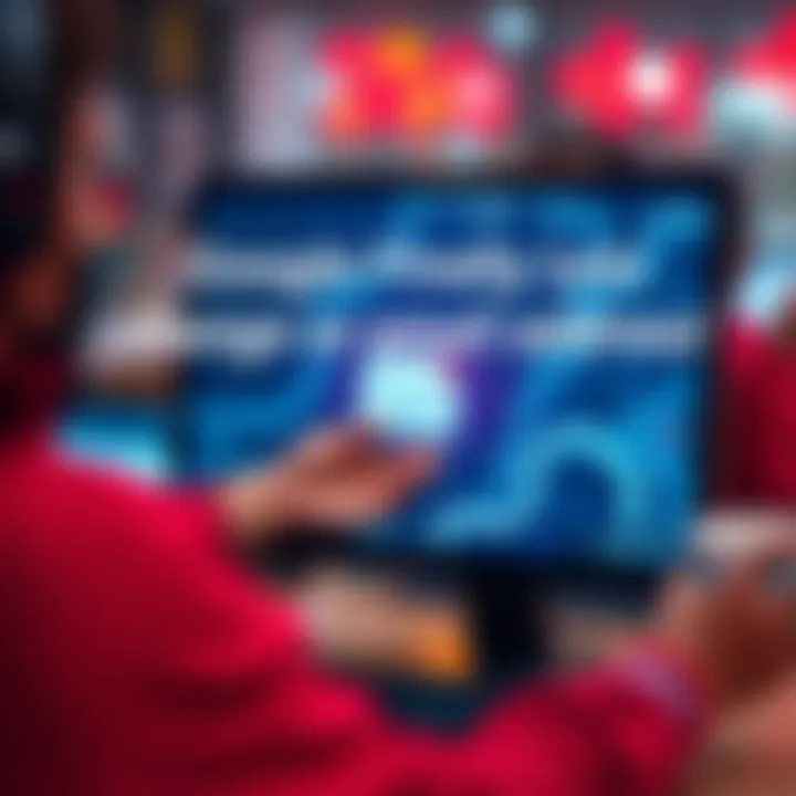 A person looking at a computer screen displaying the new Google email address change feature