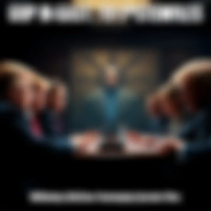 GOP officials in a meeting discussing the implications of newly revealed Epstein files related to Trump, showing expressions of concern and urgency.