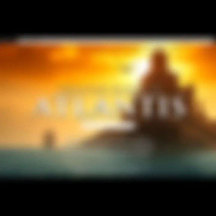 Screenshot of Graham Mabey's old Atlantis website with text about the ancient empire