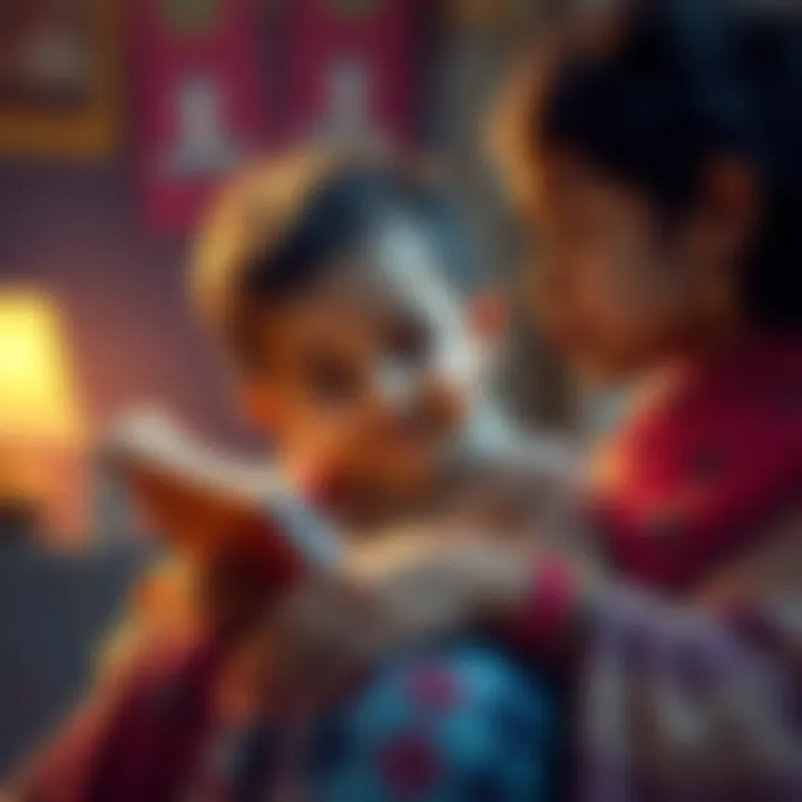 A grandchild holds a book and looks hopeful, searching for the Hindi edition of 'Miracle of Love' for their grandmother.