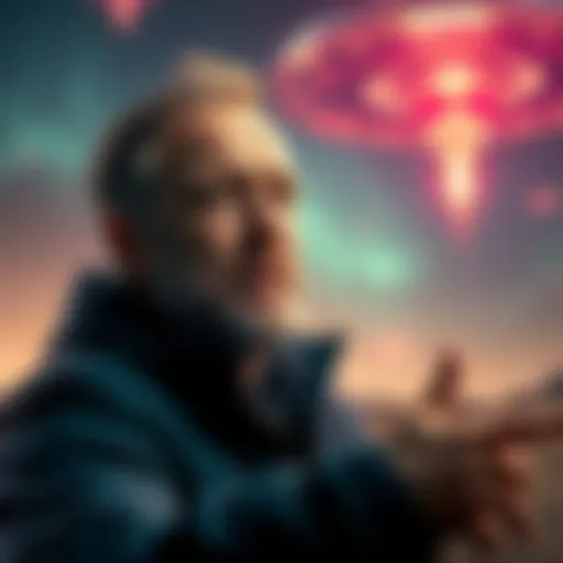 Grant Cameron discussing UFOs UFO researcher Grant Cameron talking about alien encounters and creativity on a podcast